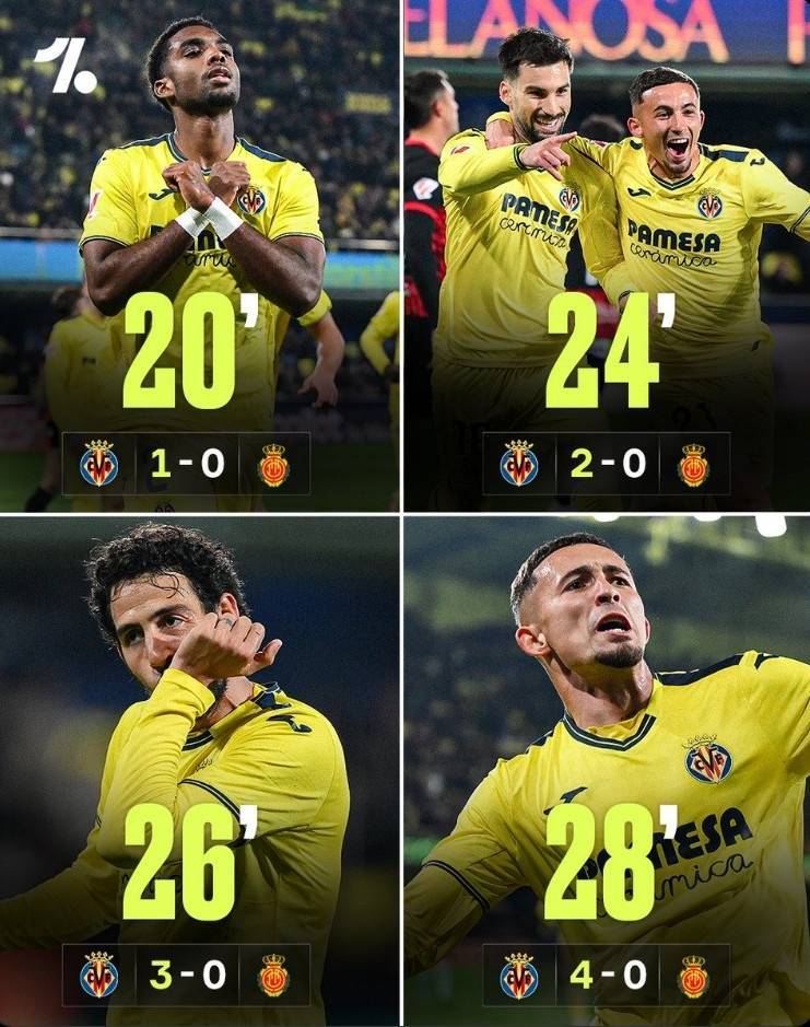 比利亚雷亚尔势如破竹，挥洒热血战力无穷